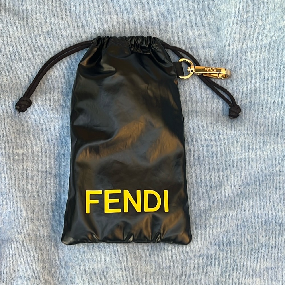FENDI
Black Soft Sunglass Pouch Case with drawstring
